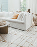 Leona Ivory Beige Tribal Wool Shag Rug