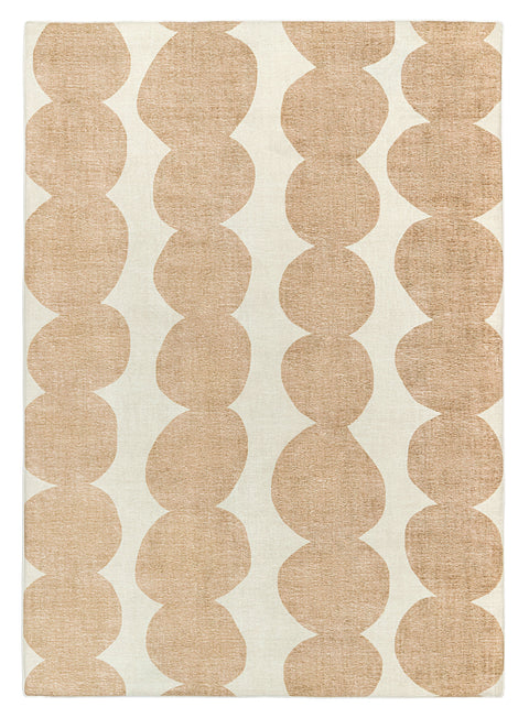 Lexa Beige and Light Beige Abstract Rollie Pollie Playmat