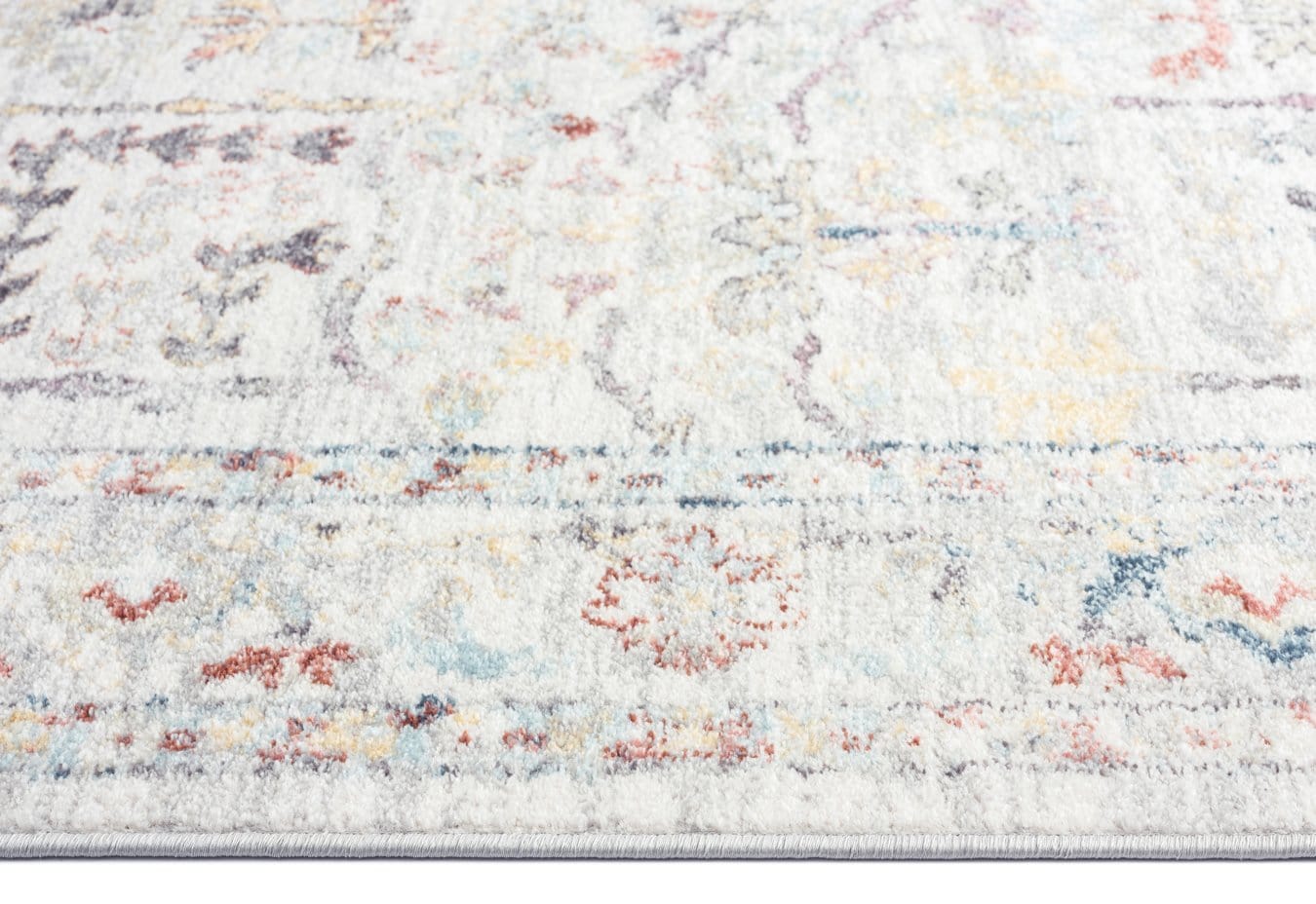 Livvie Blue and Orange Multi-Colour Distressed Runner Rug