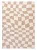 Logan Beige and Ivory Abstract Checkered Washable Rug*NO RETURNS UNLESS FAULTY