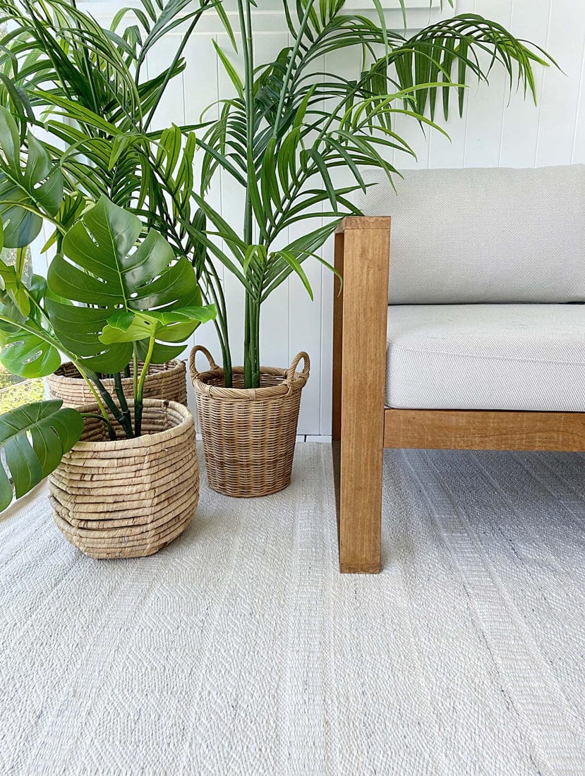 Loretta Cream and Grey Indoor Outdoor P.E.T Rug