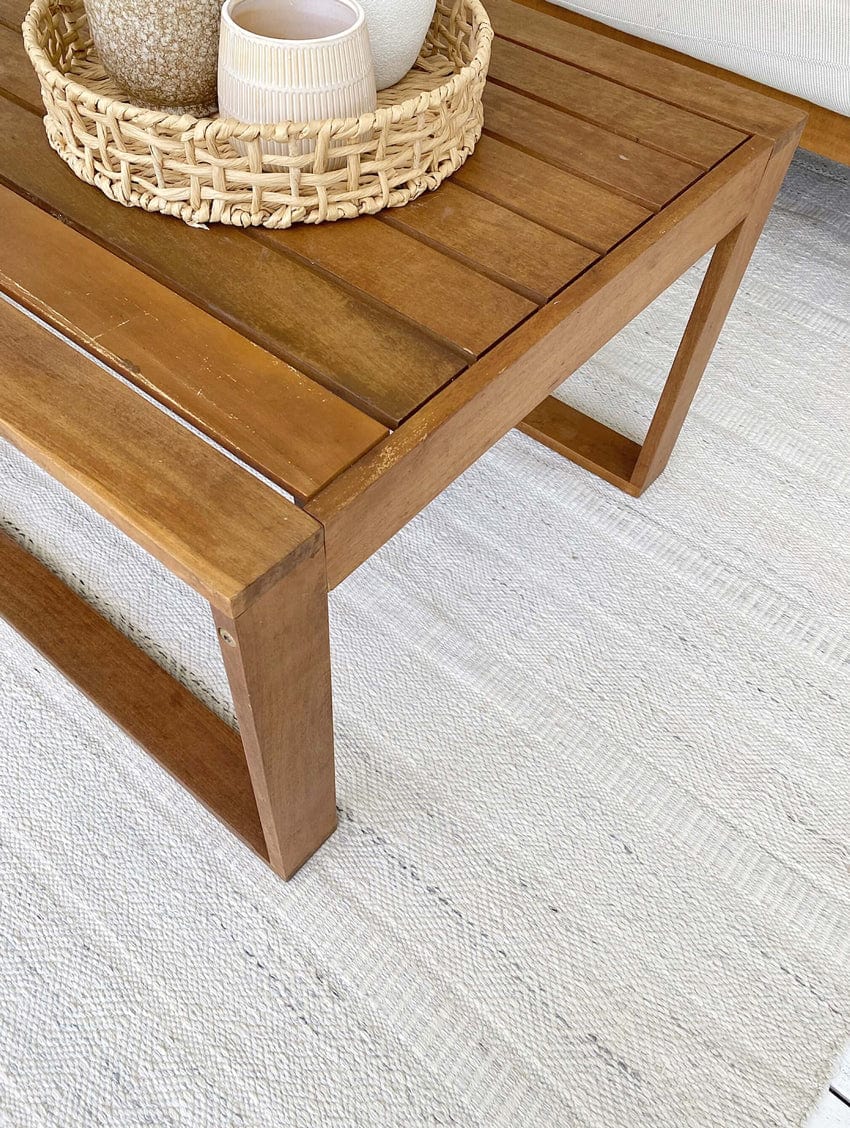 Loretta Cream and Grey Indoor Outdoor P.E.T Rug