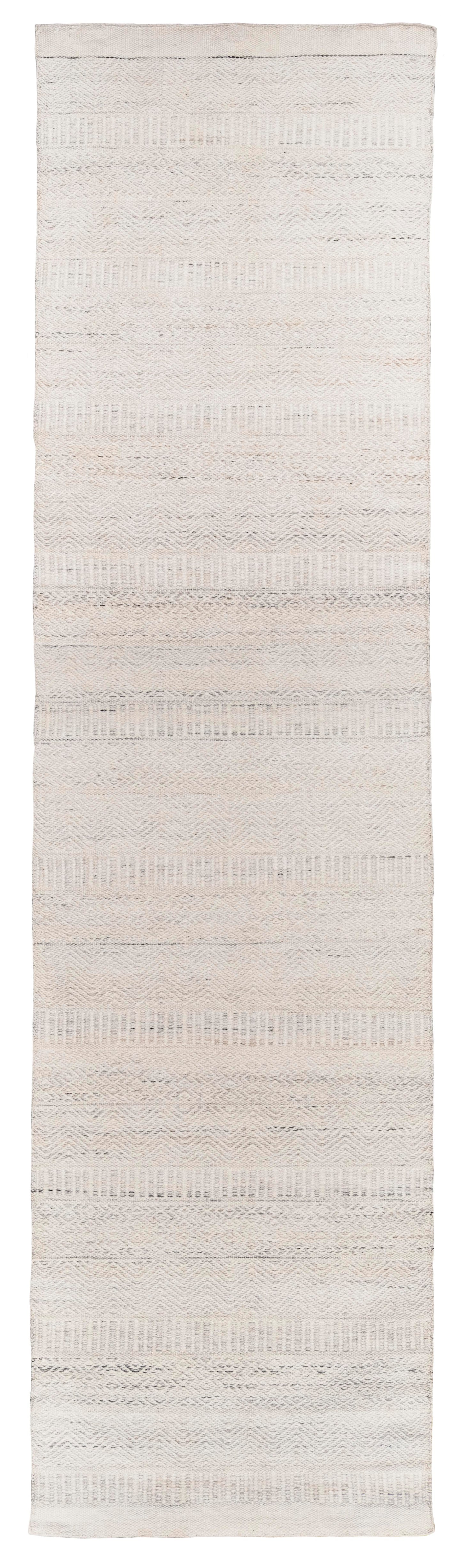 Loretta Cream and Grey Indoor Outdoor P.E.T Runner Rug