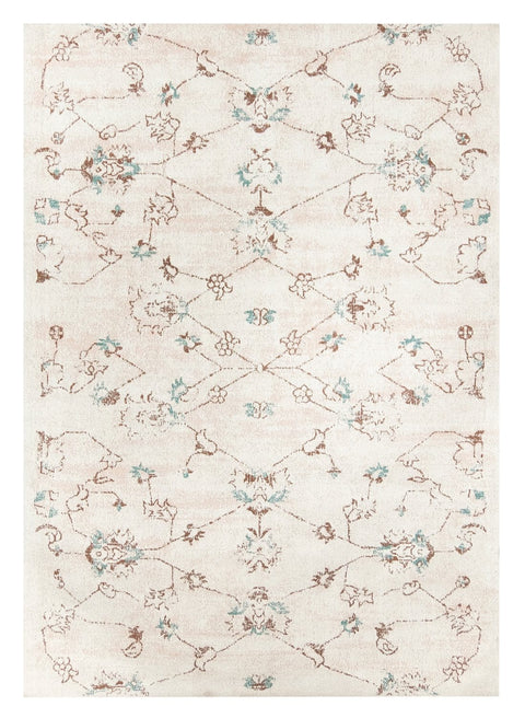 Luna Blue and Pink Floral Rug