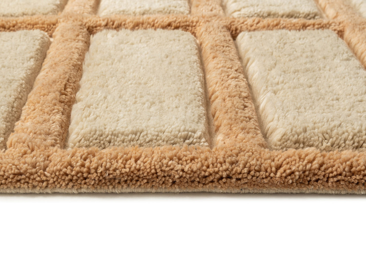 Lydia Peach High-Low Shag Wool Rug