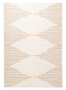 Lyra Ivory and Brown Diamond Stripe Washable Rug *NO RETURNS UNLESS FAULTY