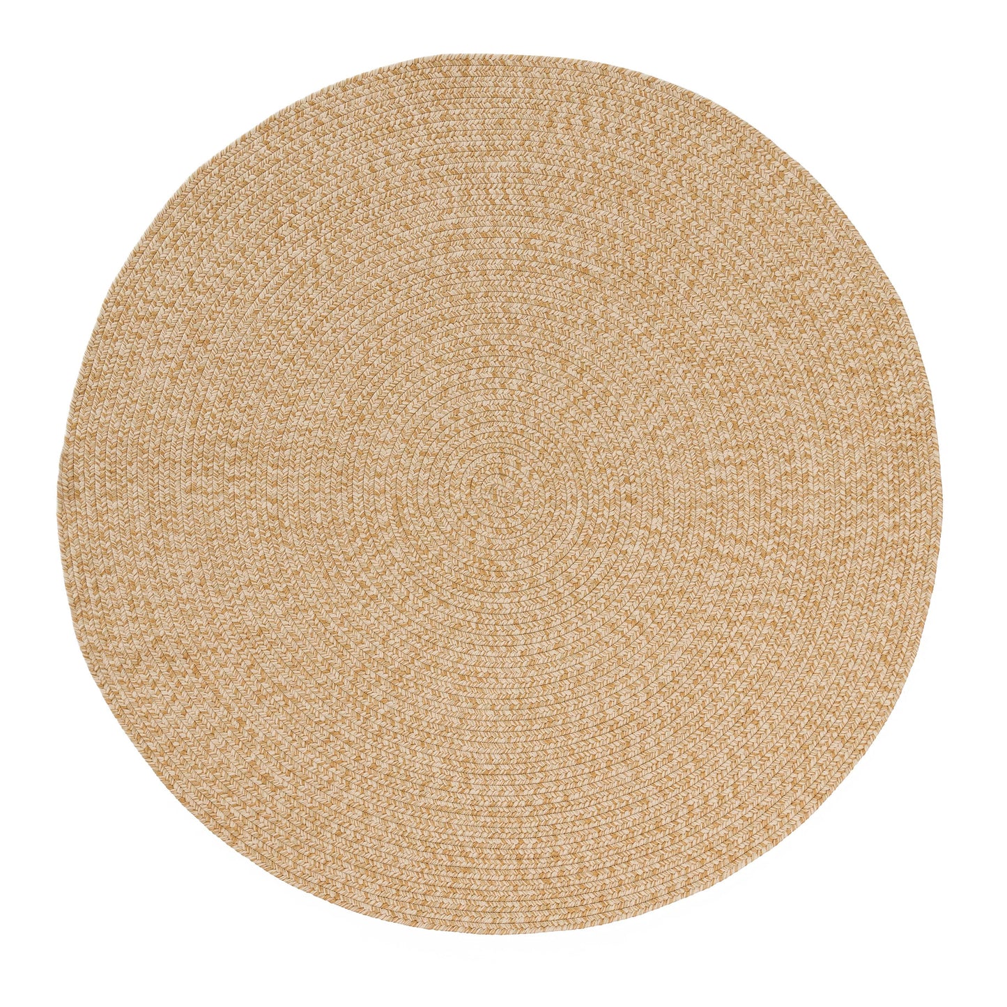 Malia Beige Braided Flatweave Indoor Outdoor Round Rug