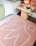 Manuela Pink Hand Drawn Washable Rug