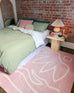 Manuela Pink Hand Drawn Washable Rug