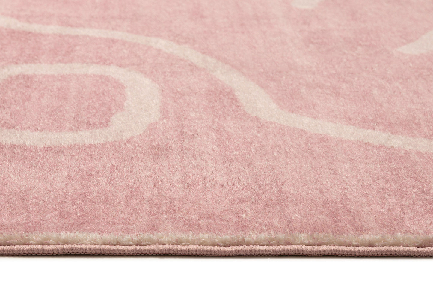 Manuela Pink Hand Drawn Washable Rug