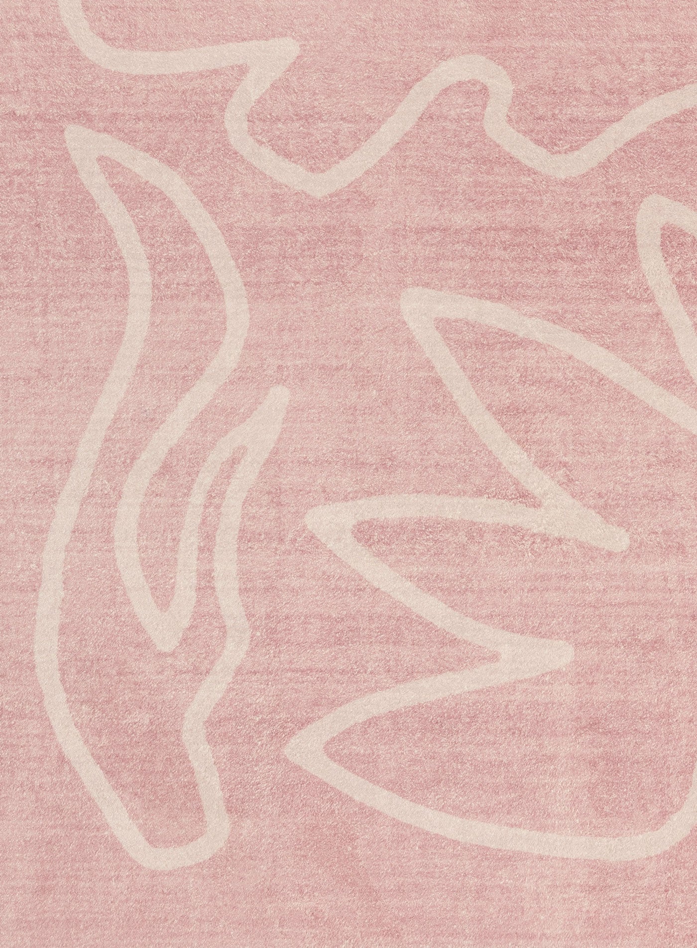 Manuela Pink Hand Drawn Washable Rug