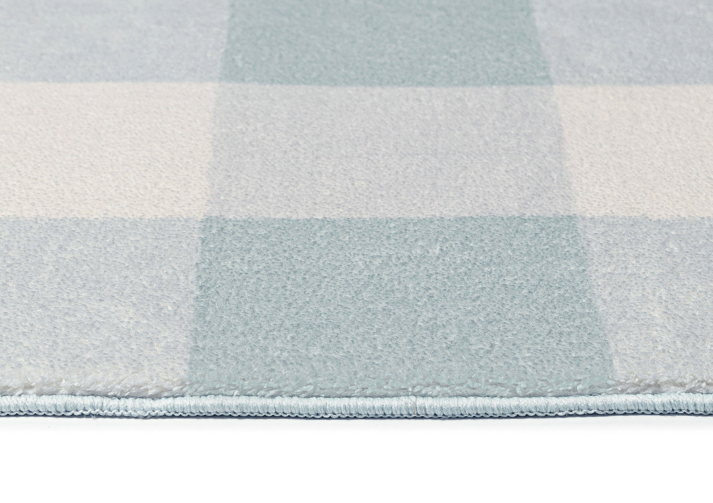 Marcia Seafoam Gingham Washable Rug