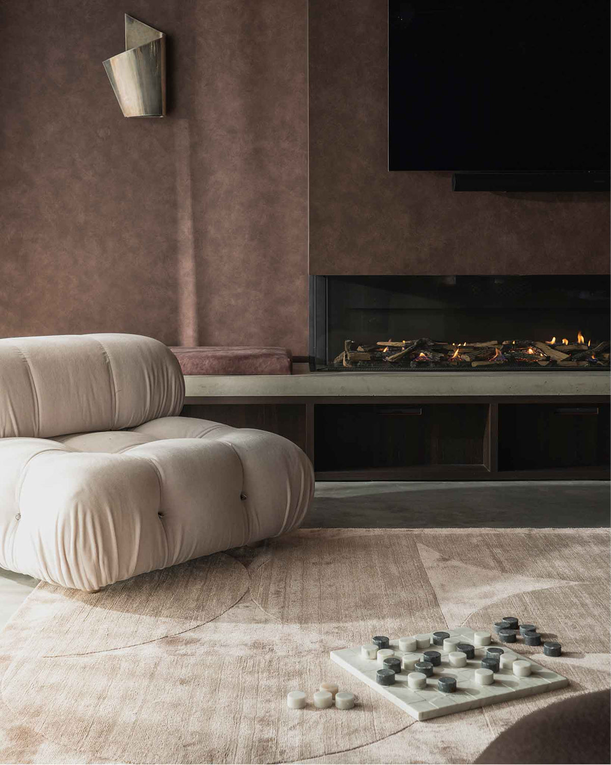 Marishka Taupe Hourglass Viscose Rug