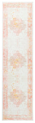 Marissa Orange Peach and Cream Medallion Washable Runner Rug *NO RETURNS UNLESS FAULTY