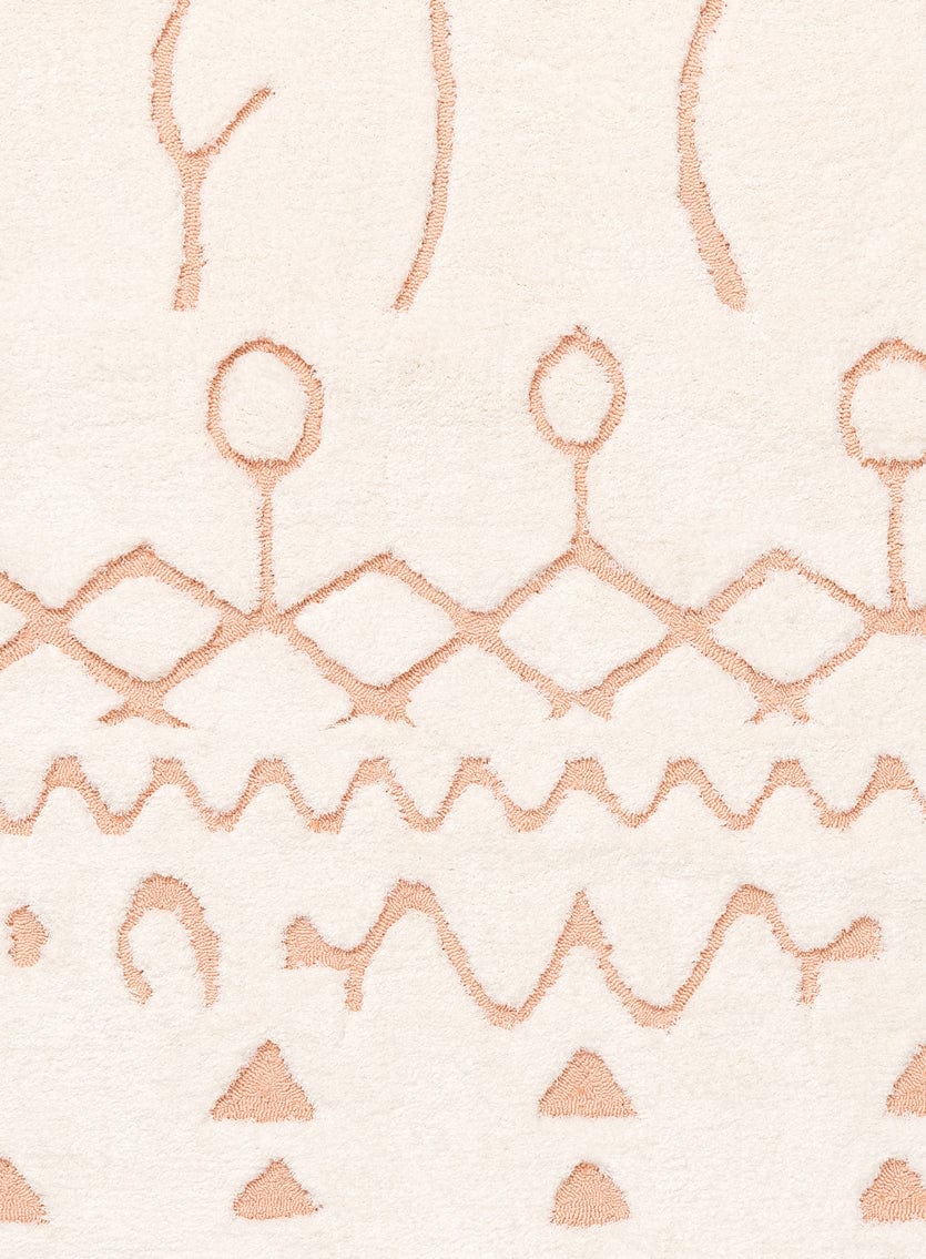 Matilda Cream and Peach Tribal Shag Rug