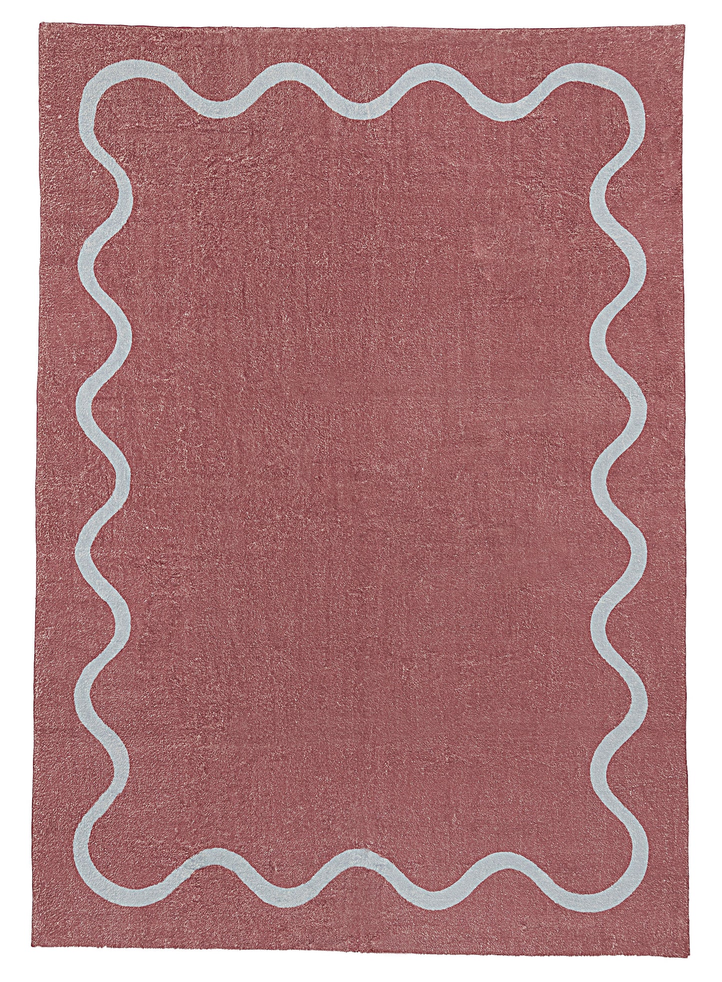 Maud Purple and Blue Wiggle Bordered Washable Rug
