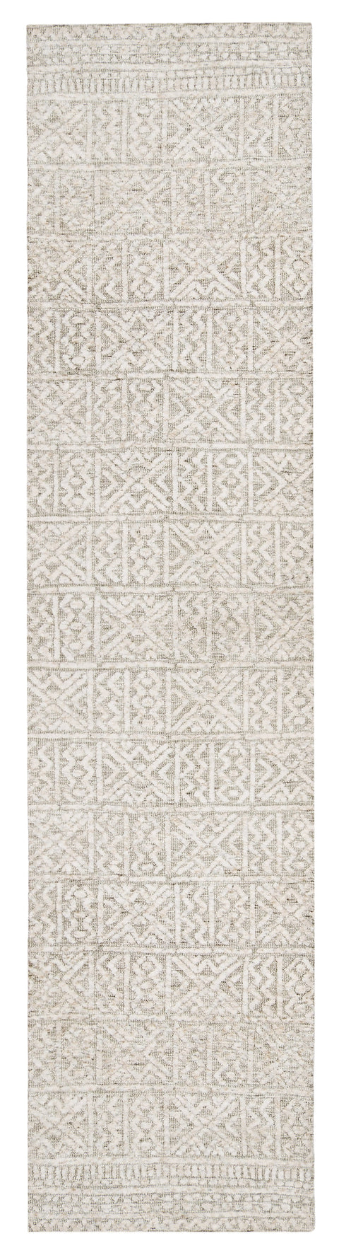Melia Grey and Ivory Runner Rug *NO RETURNS UNLESS FAULTY