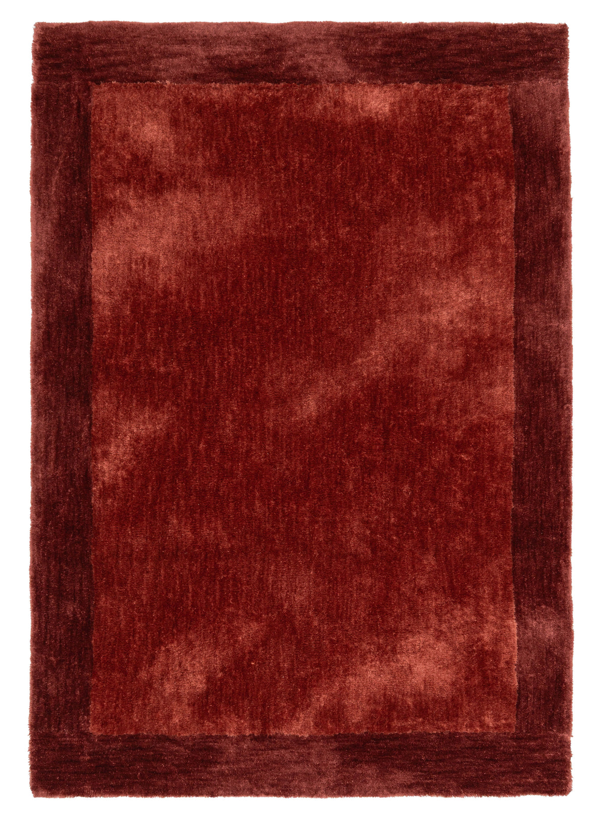 Melina Baked Clay Bordered Shag Rug