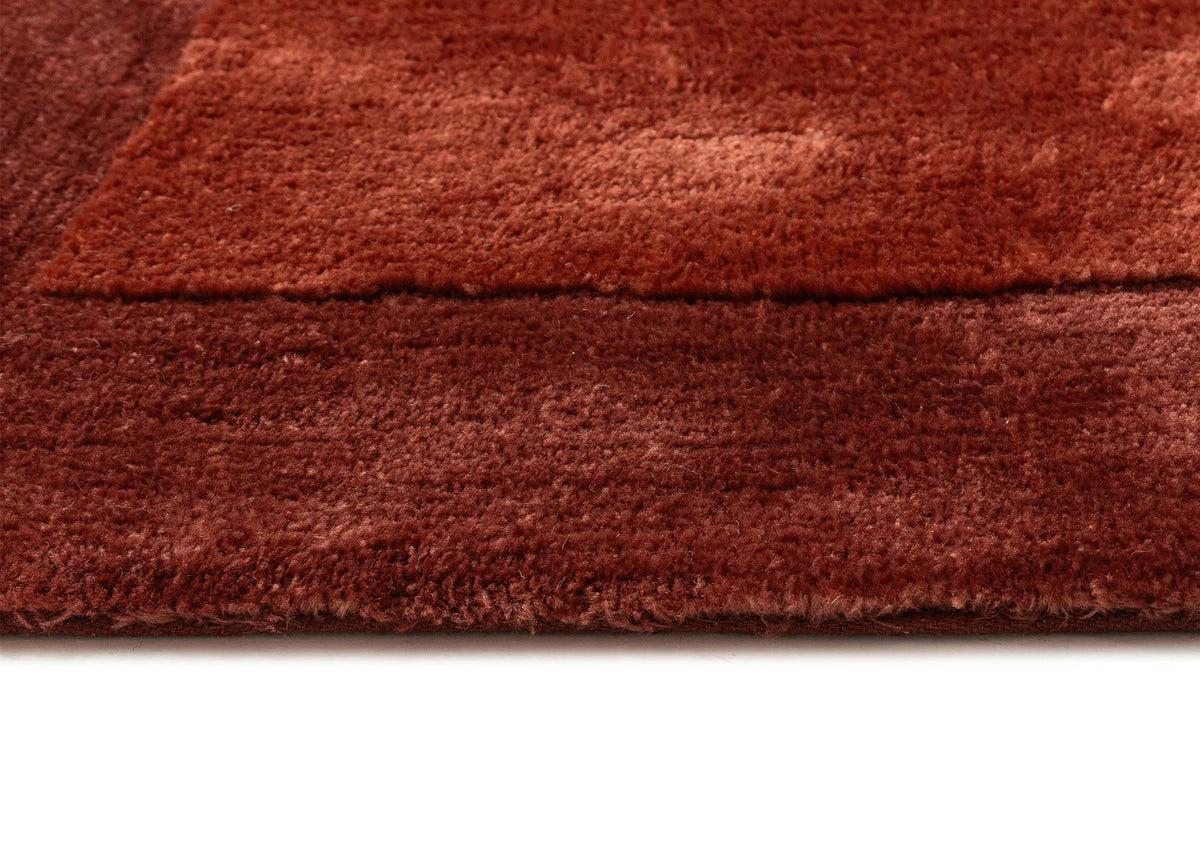 Melina Baked Clay Bordered Shag Rug