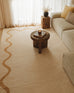 Micah Brown and Beige Wiggle Bordered Washable Rug