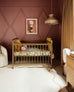 Micah Brown and Beige Wiggle Bordered Washable Rug