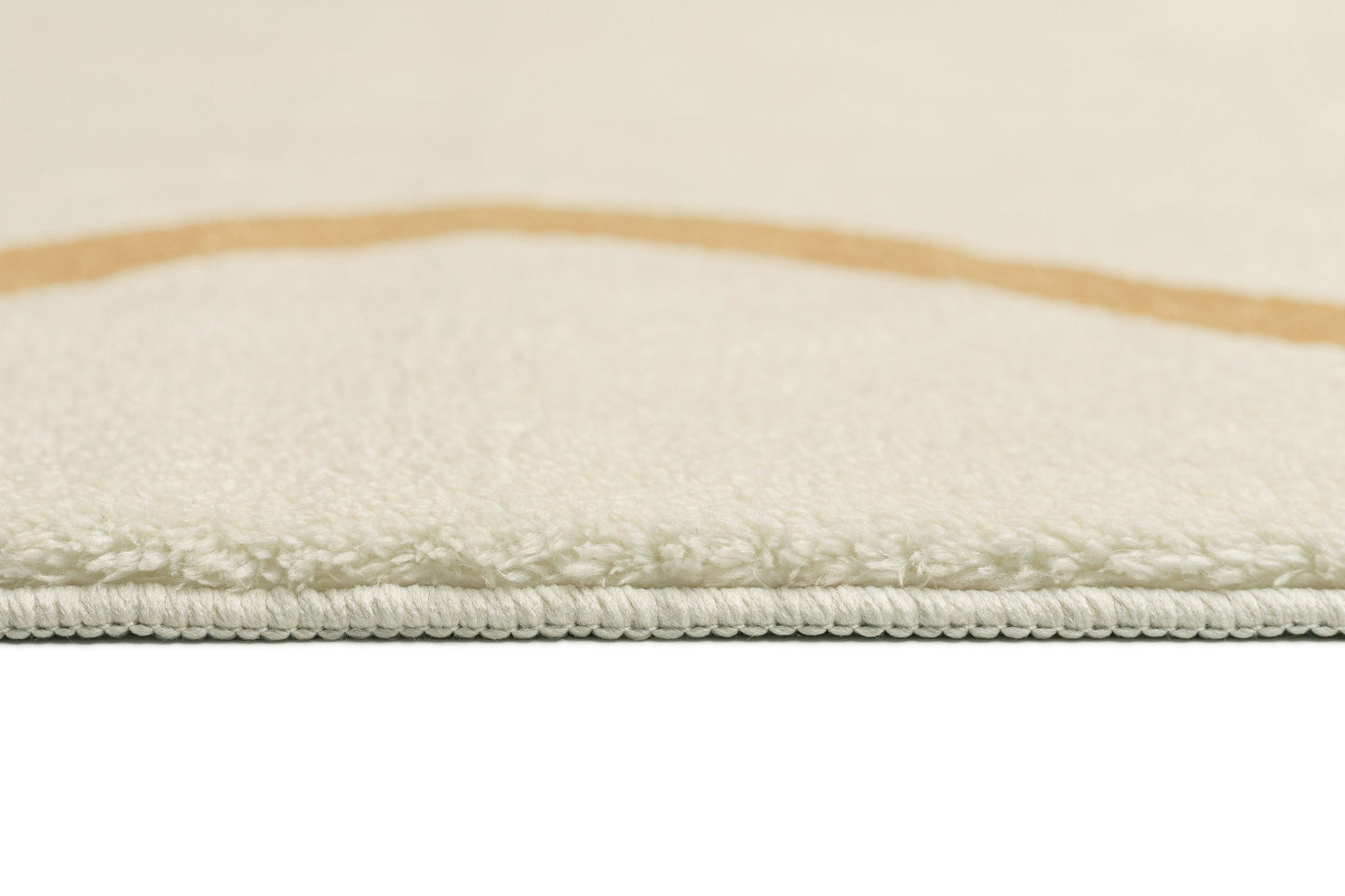 Micah Brown and Beige Wiggle Bordered Washable Rug