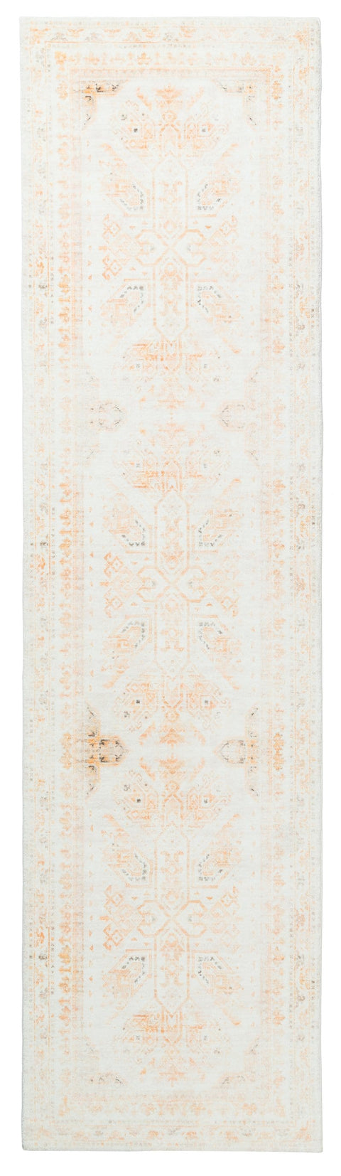Mina Orange and Cream Transitional Washable Runner Rug *NO RETURNS UNLESS FAULTY