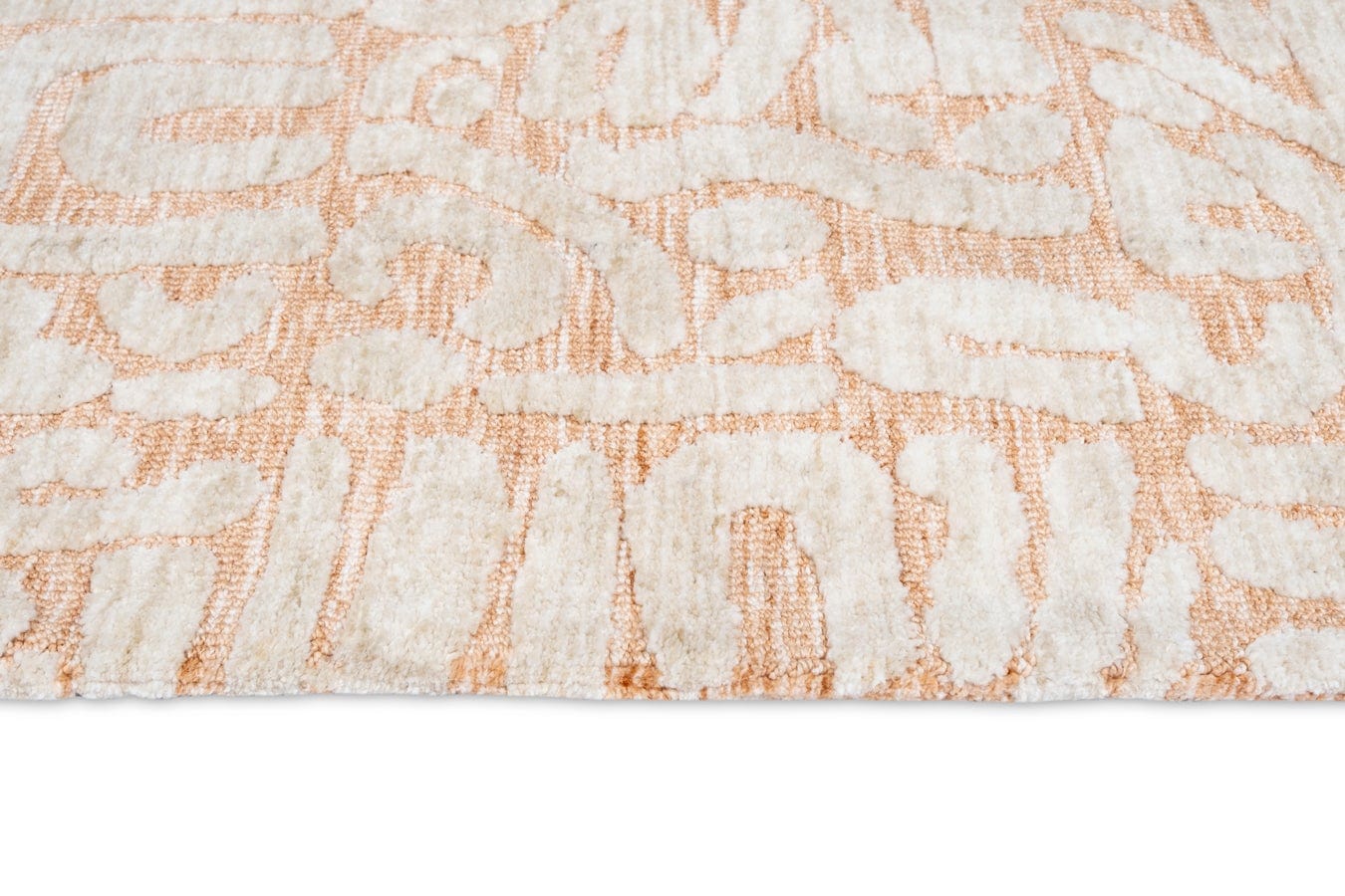 Miranda Peach and Cream Transitional Tribal Rug