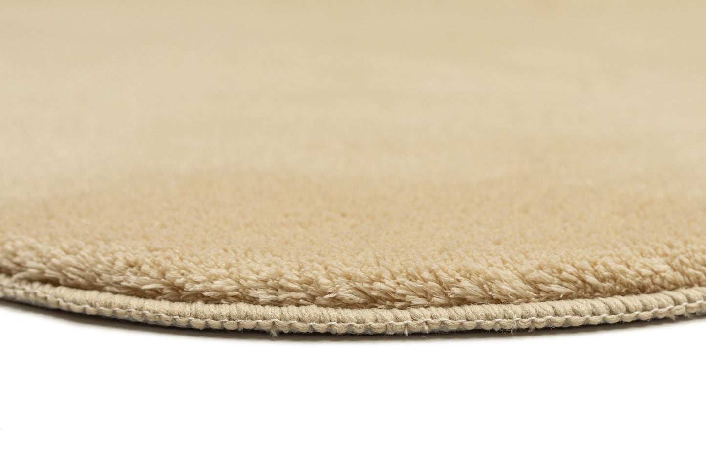 Mirta Beige Brown Scallop Washable Rug