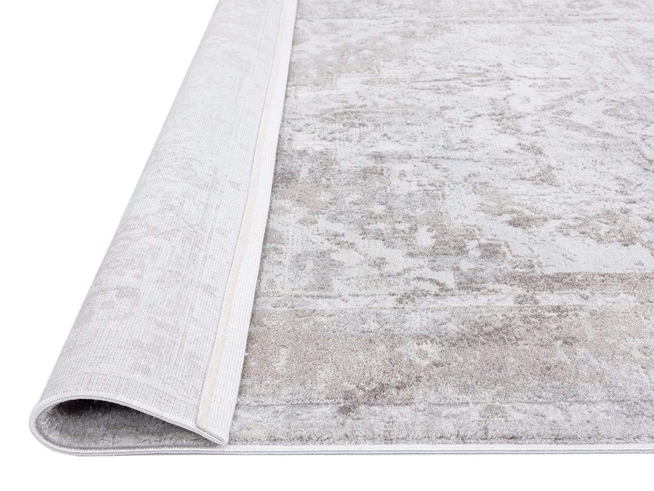 Morgan Beige and Brown Transitional Distressed Medallion Rug