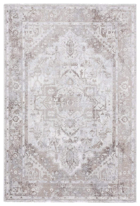 Morgan Beige and Brown Transitional Distressed Medallion Rug *NO RETURNS UNLESS FAULTY