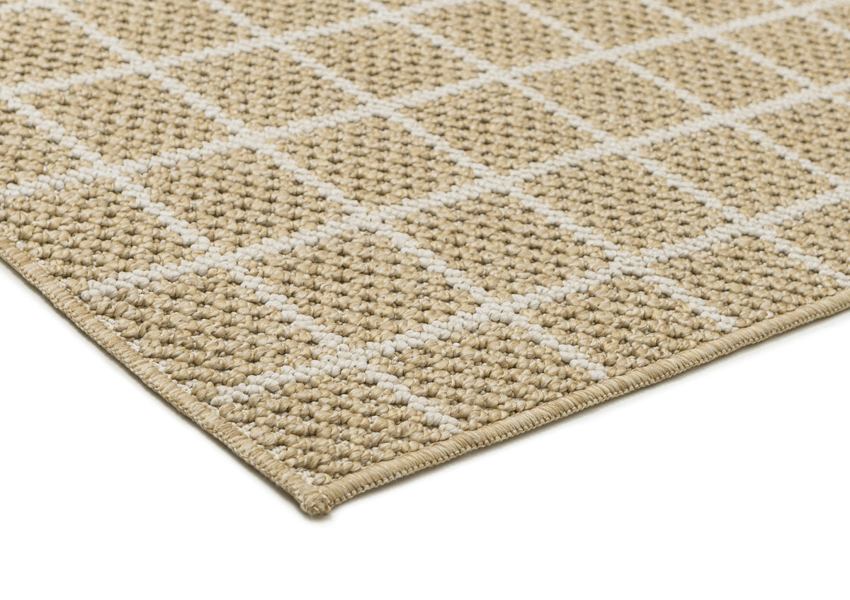 Nahata Sand Windowpane Indoor Outdoor Rug