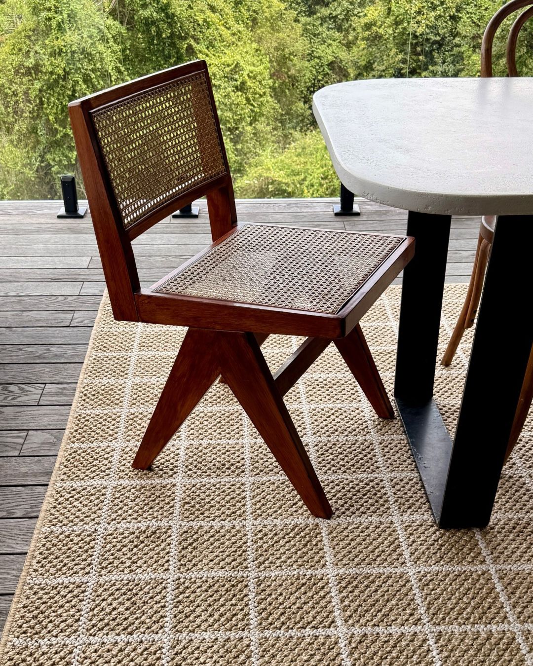 Nahata Sand Windowpane Indoor Outdoor Rug