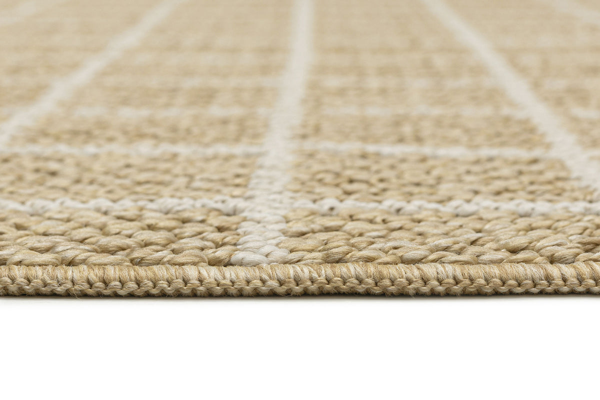 Nahata Sand Windowpane Indoor Outdoor Rug