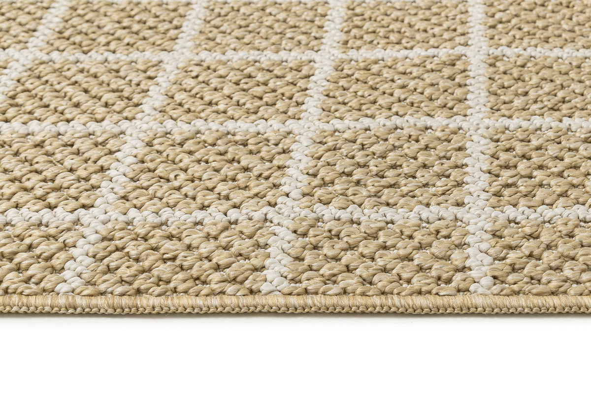 Nahata Sand Windowpane Indoor Outdoor Rug