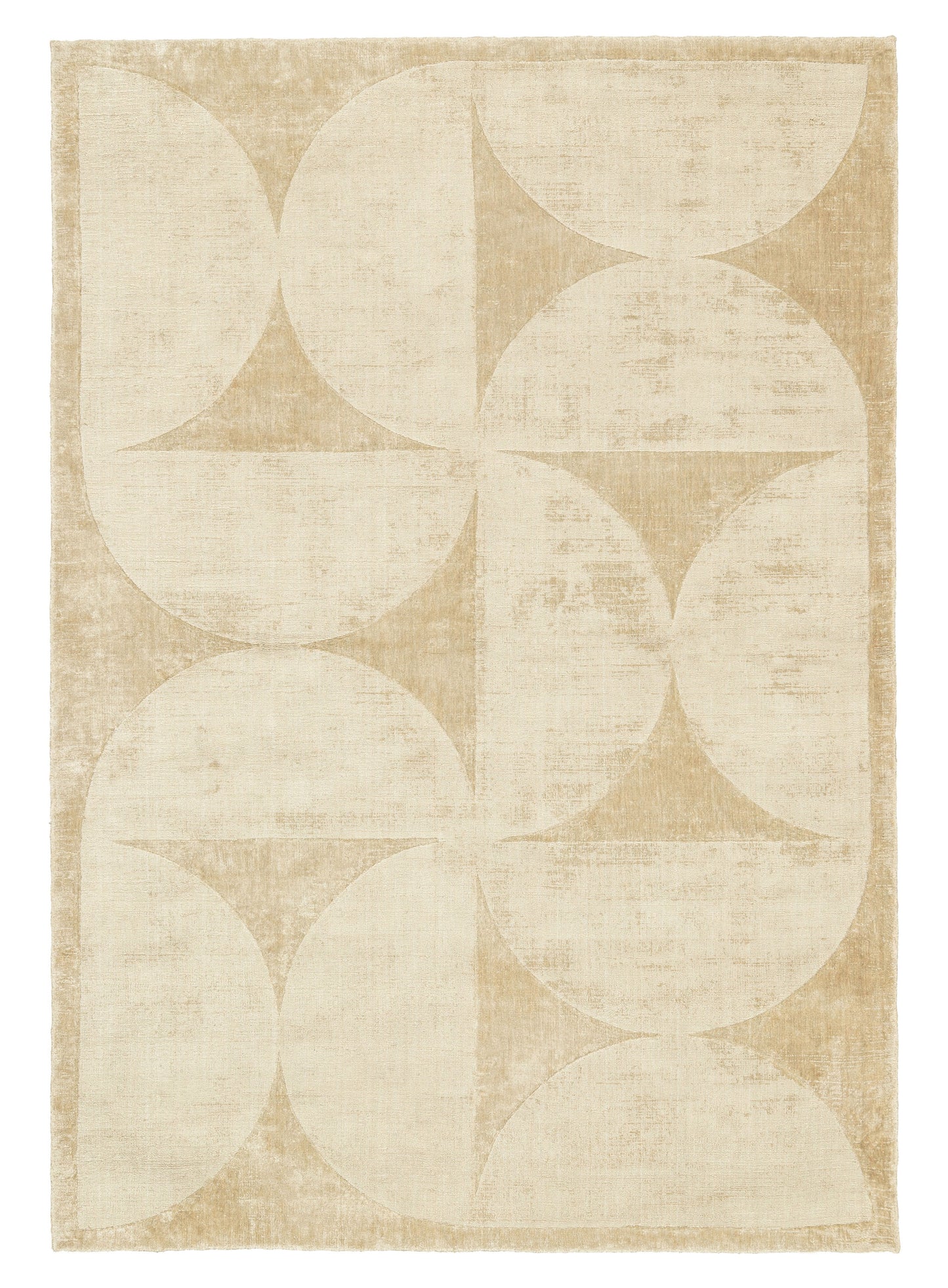Nanika Cream Hourglass Viscose Rug