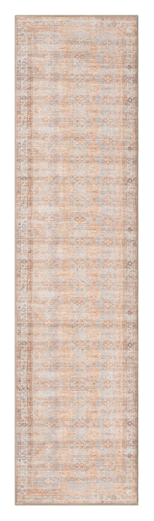 Narem Pink Orange and Blue Traditional Distressed Washable Runner Rug*NO RETURNS UNLESS FAULTY