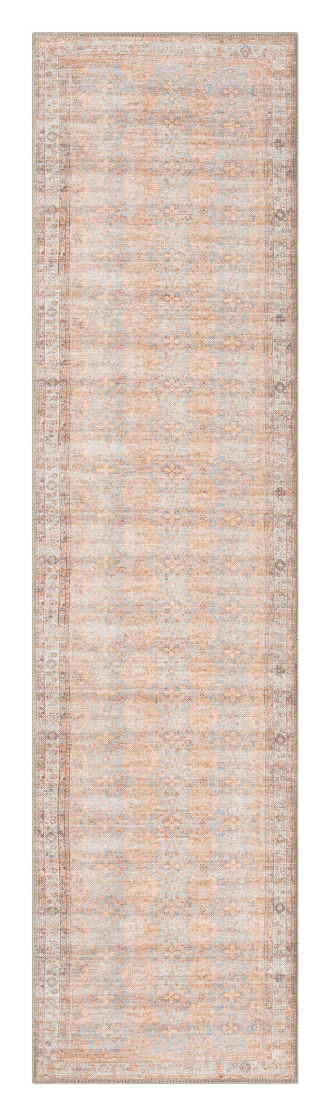 Narem Pink Orange and Blue Traditional Distressed Washable Runner Rug*NO RETURNS UNLESS FAULTY