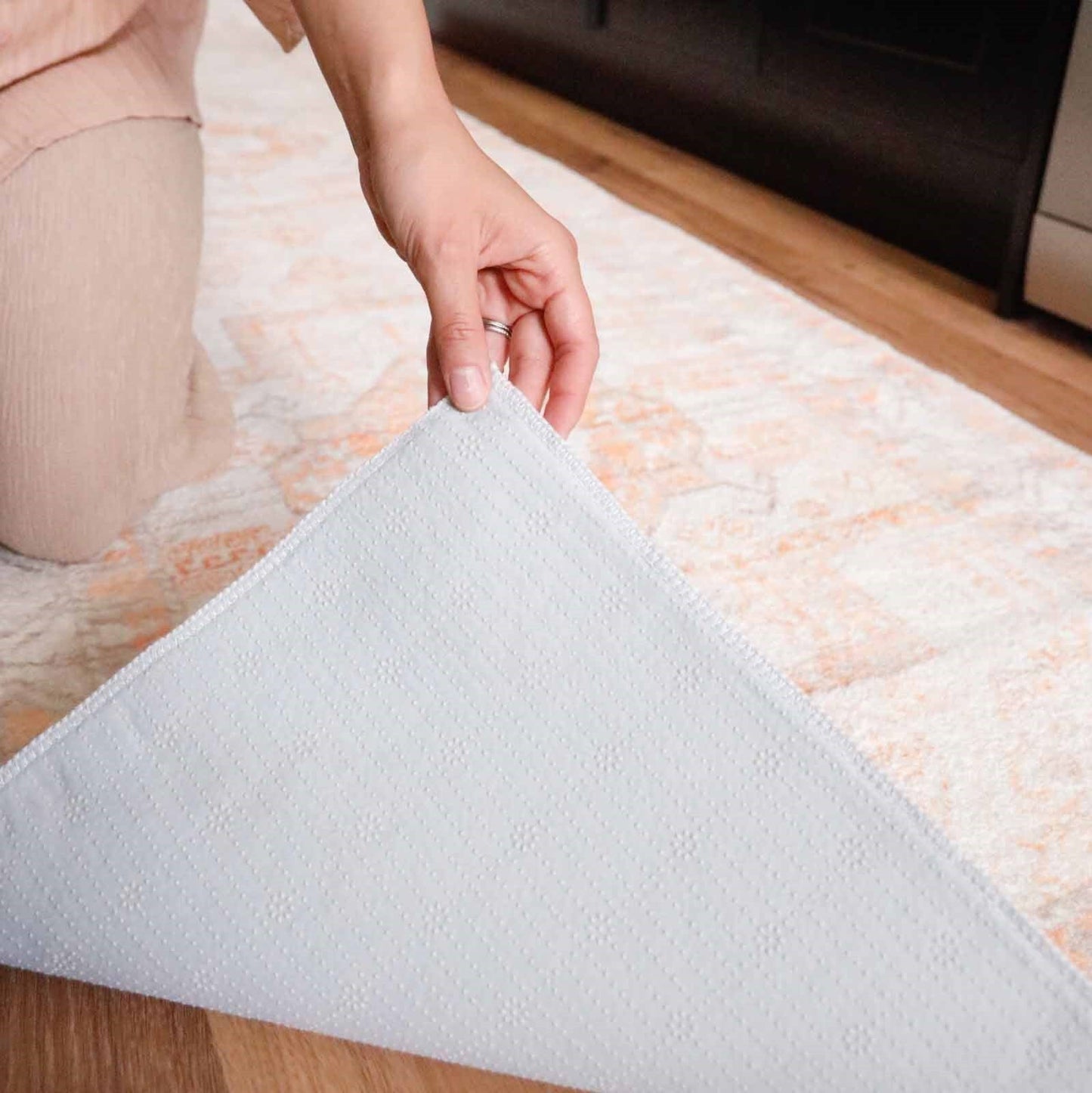 Natalya Orange Washable Runner Rug *NO RETURNS UNLESS FAULTY