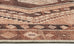 Necha Beige and Brown Tribal Washable Runner Rug