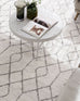 Neda Grey and Ivory Diamond Pattern Rug