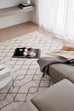 Neda Grey and Ivory Diamond Pattern Rug