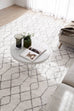 Neda Grey and Ivory Diamond Pattern Rug