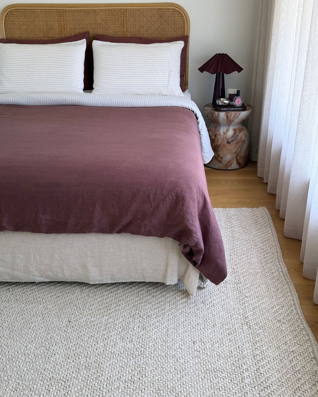 Noemie Cream and Beige Chunky Wool Rug