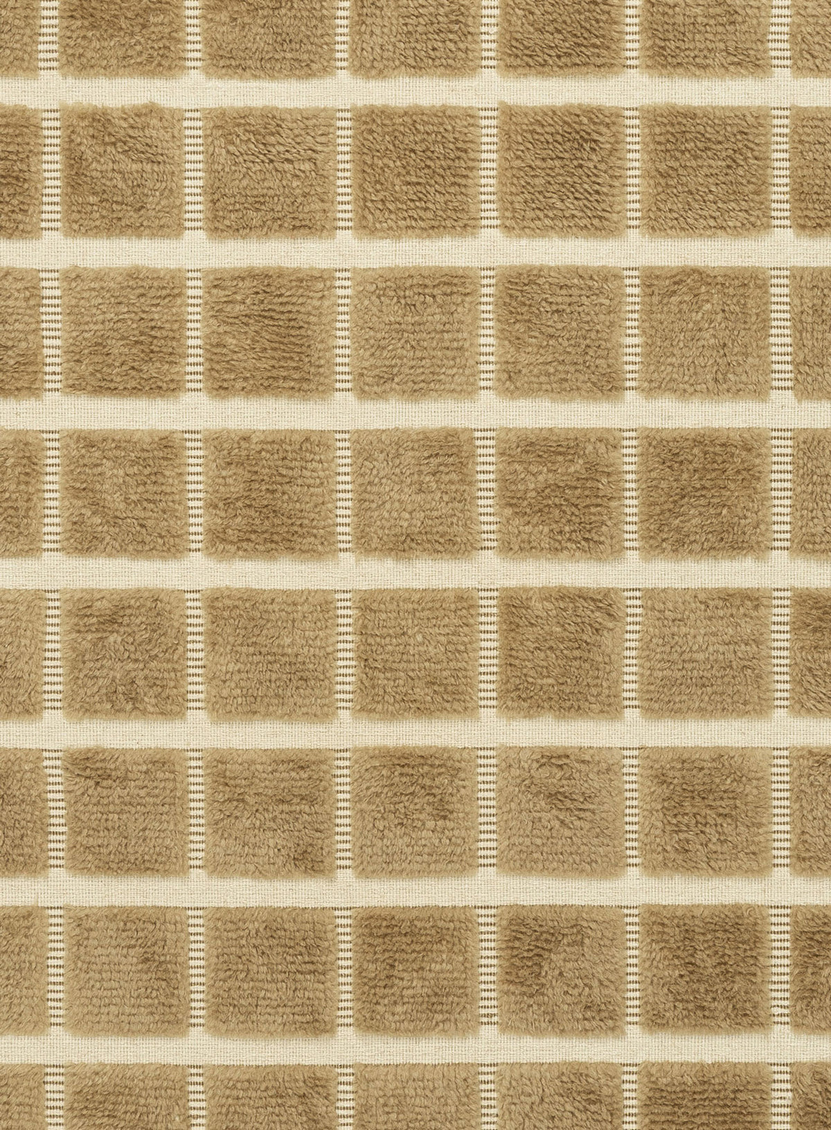Oaklynn Chocolate Handloom Grid Wool Rug
