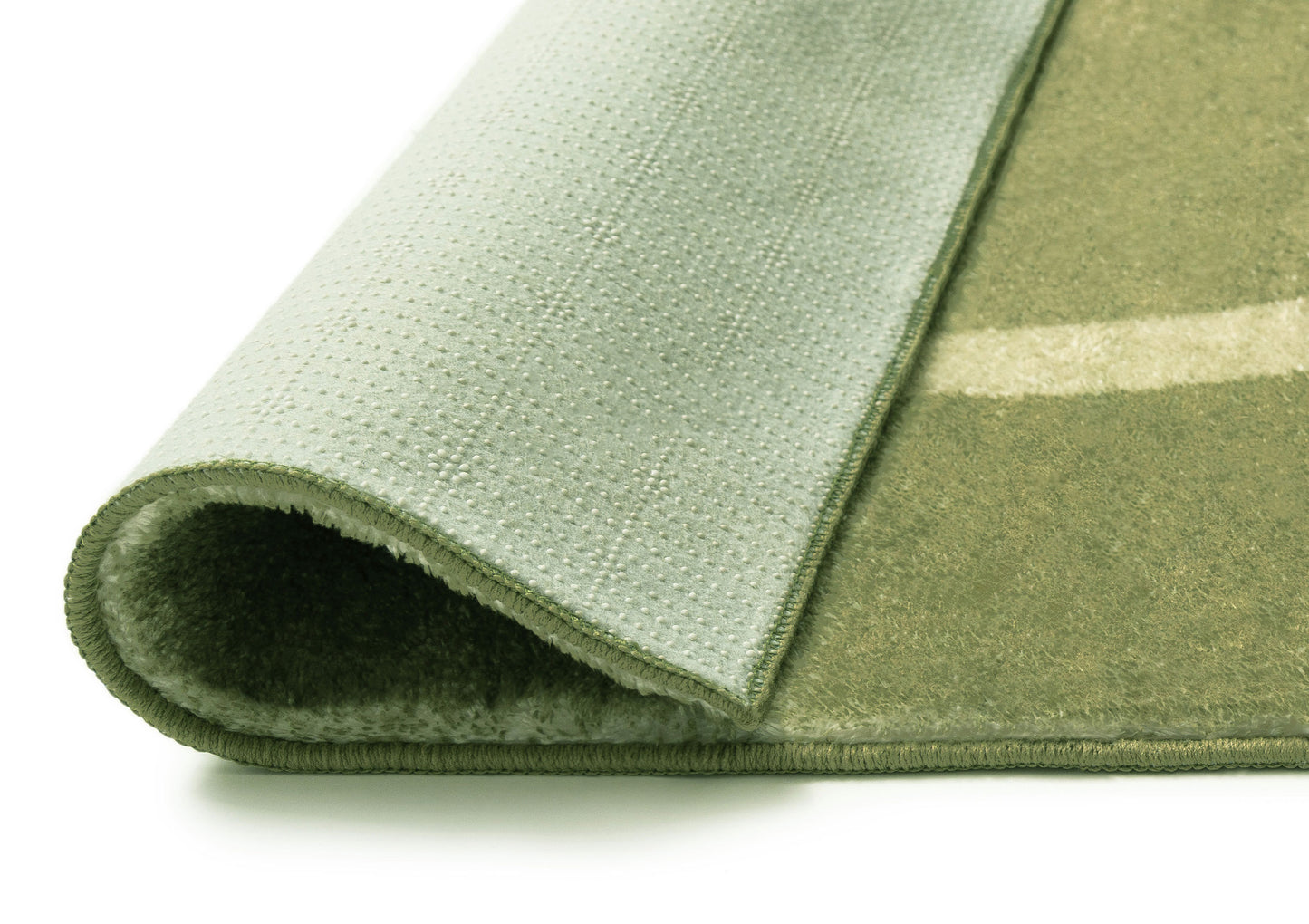 Odessa Green and Light Green Abstract Washable Rug