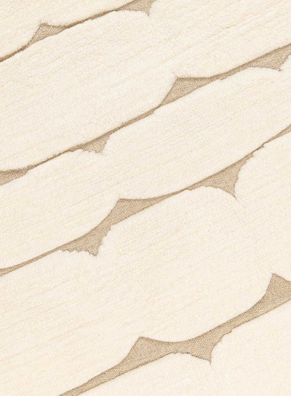 Olympia Ivory Textured Wool Round Rug