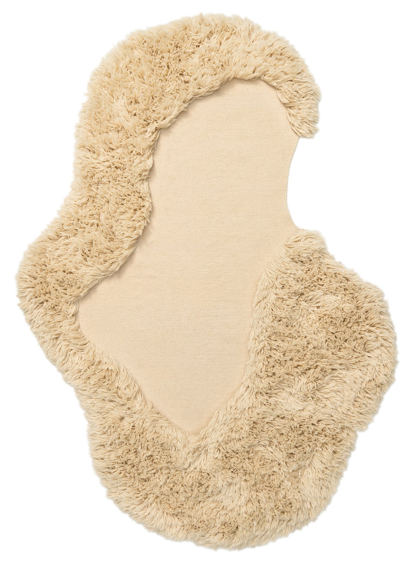 Ondria Beige Shag Wool Rug