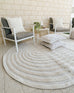 Orla Ivory Cream Striped Indoor Outdoor Oval Rug *NO RETURNS UNLESS FAULTY