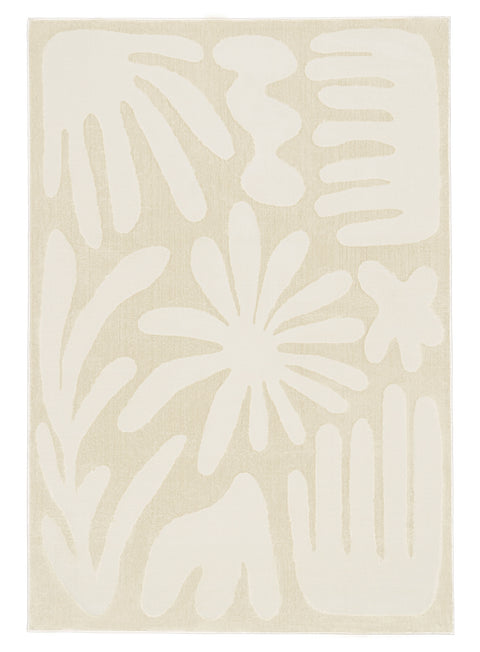 Palila Textured Abstract Neutral Washable Rug